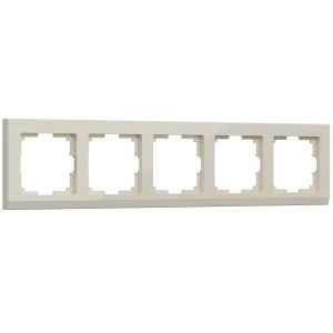 Werkel рамка СУ 5 мест. Stark (слоновая кость) W0051803 a050915