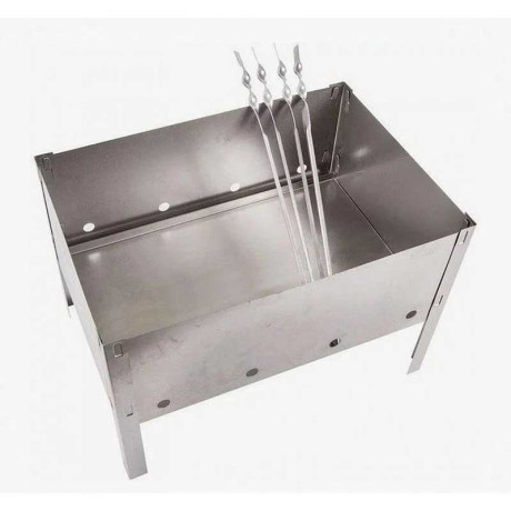 Мангал "Мини"( 300х240х300х0,3мм)+ 4 шамп. угл. 330х10х0,5мм