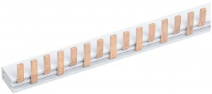 IEK шина соединительная типа PIN (штырь) 2ф. 63А 108мод. (дл.1м) YNS21-2-063-108