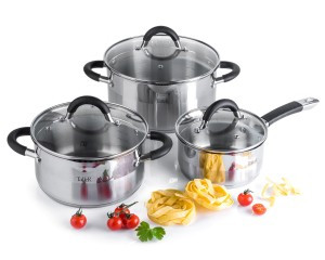 Набор посуды 3предм Телфорд (ковш1,35л/кастр2,8л/4,7л) с крышк нерж.сталь индукция TR-17190 TalleR