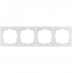 Smartbuy Нептун Рамка 4-местная пластик белая (SBE-06w-Plastic-FR-4)