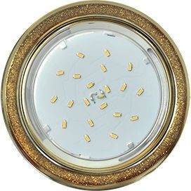 Ecola GX53 H4 DL3901 св-к Круг под Стеклом Золотой блеск/золото 38x106 FY53GRECB (10!)