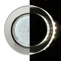 Ecola GX53 H4 LD5310 св-к Стекло Круг подсветка 4K Хром/Хром (зеркальный) 38x126 SM53RNECH (10!)