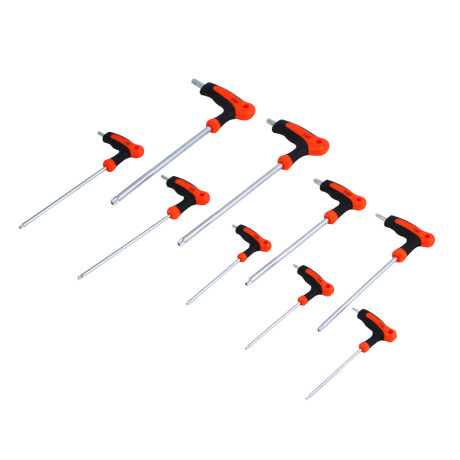 ЕРМАК Набор Т-образных имбусовых ключей Torx T10-T15-T20-T25-T27-T30-T40-T45-T50