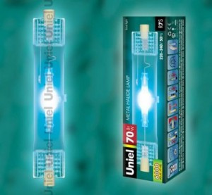 Uniel лампа металлогалогенная R7s  70W зеленый MH-DE-70/Green/R7s РАСПРОДАЖА
