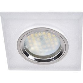 Ecola MR16 GU5.3 DL1651 св-к Квадрат Стекло Матовый/Хром 25x90x90 FN1651EFF (10!)