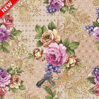 Клеенка 140*20 ДЕКОРАМА 230А (букет,кружево)ТУРЦИЯ