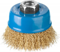 ЗУБР "ПРОФЕССИОНАЛ". Щетка чашечная для УШМ, витая латунированная стальная проволока 0,3мм, 60ммхМ14