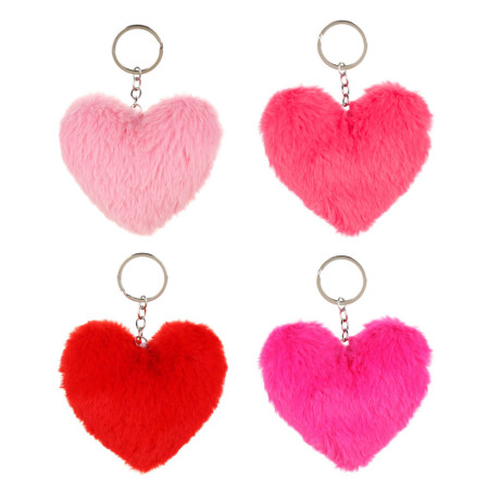 Брелок мягкий в виде сердца, 8,5x8 см, 4 цвета