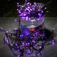 Гирлянда LED LН-5-9 200 ламп черный провод для соединения фиолетовый