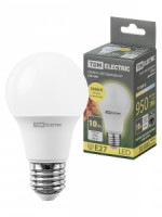 TDM лампа св/д ЛОН E27 10W(950lm) 3000К 2К 55x100 SQ0340-0373