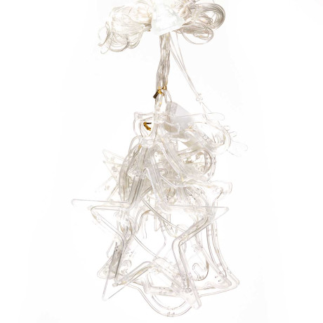 Гирлянда дождь LLN-34-6 длина 3м СВЕТ ЦВЕТНОЙ, 9насадок 5звед-9см, 1звезда-20см, 1колокол-20см,1елка-20см,1олень-20см. Длина вниз-60-70см (60)