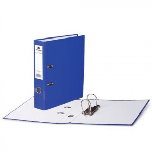 Папка-регистратор BRAUBERG "Energy" ламин., 80мм, синяя