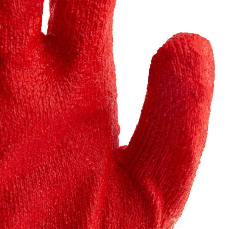 Перчатки трикотажные, хлопчатобумажные, с одинарным покрытием из латекса, 13 класс вязки