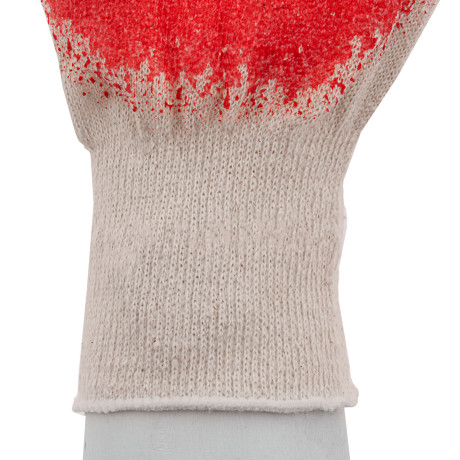 Перчатки трикотажные, хлопчатобумажные, с одинарным покрытием из латекса, 13 класс вязки