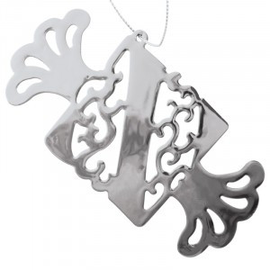 Металлическая подвеска "Конфета", 11,7х6,4 см, серебро Волшебная страна 100952