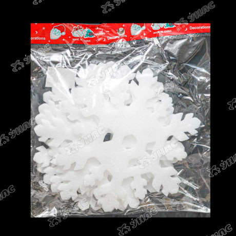 Подвеска-украшение G016 Снежинки 6шт14см (материал:пенополиэтилен) (500)