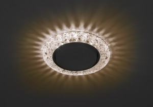 ЭРА DK LD25 CHP/WH св-к встр. декор cо св/д подсветкой GX53, шампань 0182