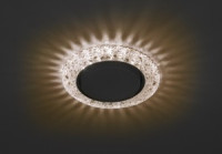 ЭРА DK LD25 CHP/WH св-к встр. декор cо св/д подсветкой GX53, шампань 0182