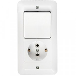 Bylectrica ПАРИТЕТ Блок (роз. 16А+1 кл. выкл. 6А) СУ бел. В-РЦ-647