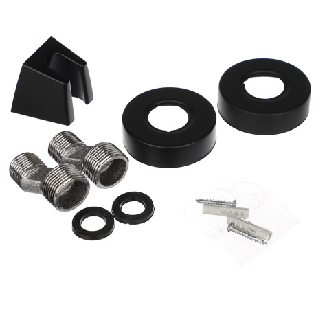 СоюзКран Смеситель для ванны с душем, прямой излив 35см, картридж 35мм, черный, цинк, SK08-P105