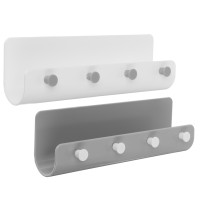 VETTA Планка с крючками, самоклеящаяся, 4 крючка, полистирол, 21,5х6,5х5 см