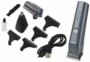 Набор д/стрижки Energy EN-720, 3в1, 3Вт, триммер/бритва/машинка, 3 насадки, USB шнур в компл. 107602