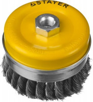 STAYER &quot;PROFESSIONAL&quot;. Щетка чашечная усилен д/УШМ, жгутирован сталь проволока 0,5мм, 100ммхМ14