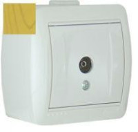 Lezard Ната роз. TV ОУ 1 мест. ольха (RG6, оконечн.) (корпус PC) 710-0700-130