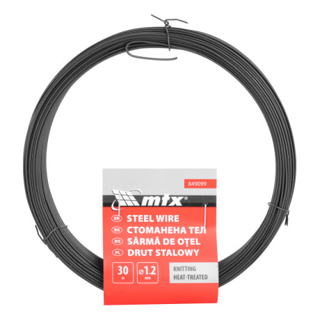 Проволока стальная 30 м, вязальная, термообработанная 1.2 мм Сибртех