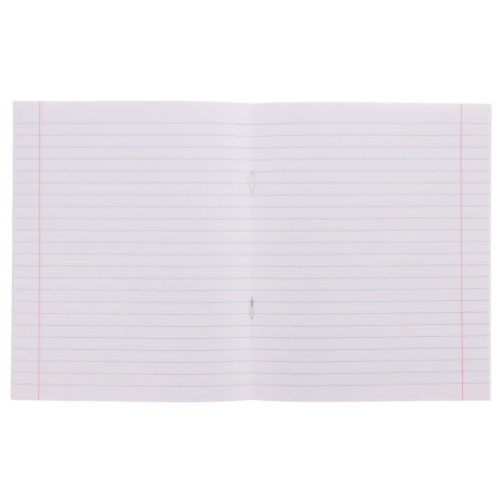 ClipStudio Тетрадь школьная 12л. в линейку, БЕЛЫЕ ЛИСТЫ, обл.офсет 115 г/м2, "Однотонная", скрепка
