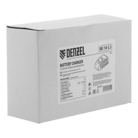Устройство зарядное для аккумуляторов IBC-14-2.3, Li-Ion, 14 В, 2.3 А Denzel