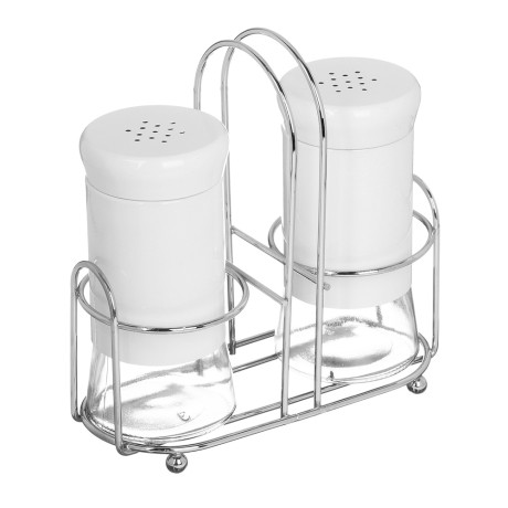 VETTA Набор солонок 2шт с подставкой, нерж.сталь, стекло