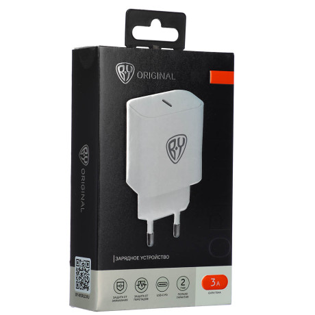 BY Сетевое зарядное устройство Basic 20Вт, USB-C PD,110-240В,50-60Гц, пластик, белый