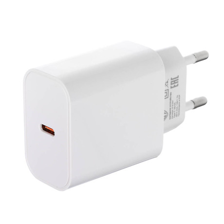 BY Сетевое зарядное устройство Basic 20Вт, USB-C PD,110-240В,50-60Гц, пластик, белый