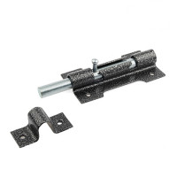 Засов накл. &quot;Делга&quot; Круглый ригель (Серый) Большой \35