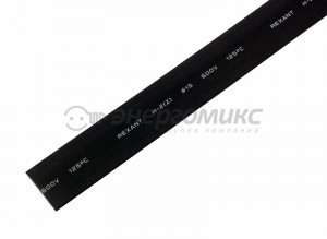 REXANT термоусадка трубка ТУТ 15,0 / 7,5 мм 1м  черная, (50!) 21-5006