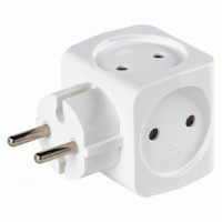 SmartBuy Разветвитель (тройник) 4роз. 16А белый 3.5кВт SBE-16-A05w-4