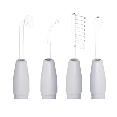 LEBEN Массажер импульсный Дарсонваль для лица, тела и волос, 30 Вт, 4 насадки, 220в, белый