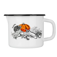 Овощи Кружка со сливом эмалированная 1,4л