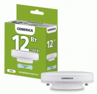 GENERICA лампа св/д GX53 12W(1200lm) 6500K 6K 73x28 матов.  LL-T80-12-230-65-GX53-G