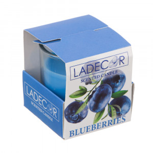 LADECOR Свеча ароматическая в стеклянном подсвечнике, в подарочной коробке, 4,5x4,5 см, 6 видов