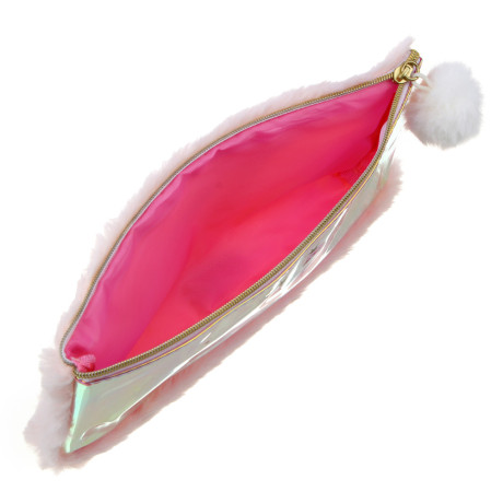 ЦАРЕВНА ЛЕБЕДЬ Пенал плоский, 22,5х14см, ПВХ с эффектом "металлик", плюш