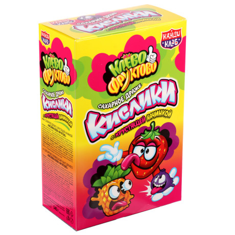 Драже сахарное с хрустящей начинкой "Кислики Клево-Фруктово" 18г