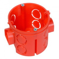 Промрукав коробка уст. СУ d68х62 для твердых стен, углубленная, самор., HF, красный (140) 80-0510 С