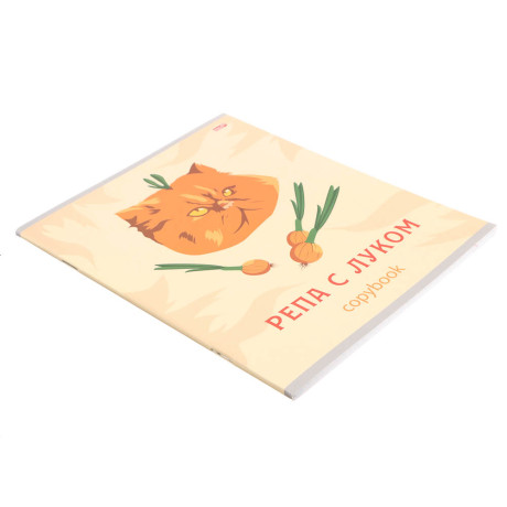 Тетрадь 48л. в клетку, офсет, обл. мел.картон, скрепка, ВД-лак, микс