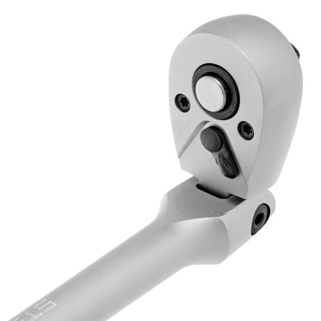 Ключ-трещотка шарнирный 3/8", СrV, 72 зуба, с быстрым сбросом, матовый хром Stels