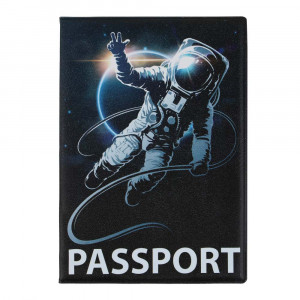 ЮL Обложка для паспорта с отд.для карт и удерживающей резинкой, ПВХ, 13,7х9,6см, 6 дизайнов, микс #1