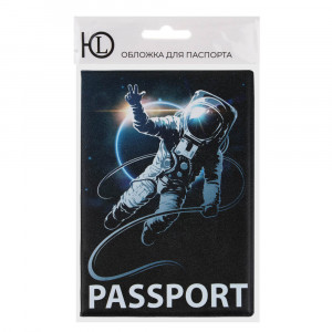 ЮL Обложка для паспорта с отд.для карт и удерживающей резинкой, ПВХ, 13,7х9,6см, 6 дизайнов, микс #1