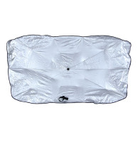 ЕРМАК Шторка солнцезащитная на лобовое стекло, 140x79см, серебристая, зонт